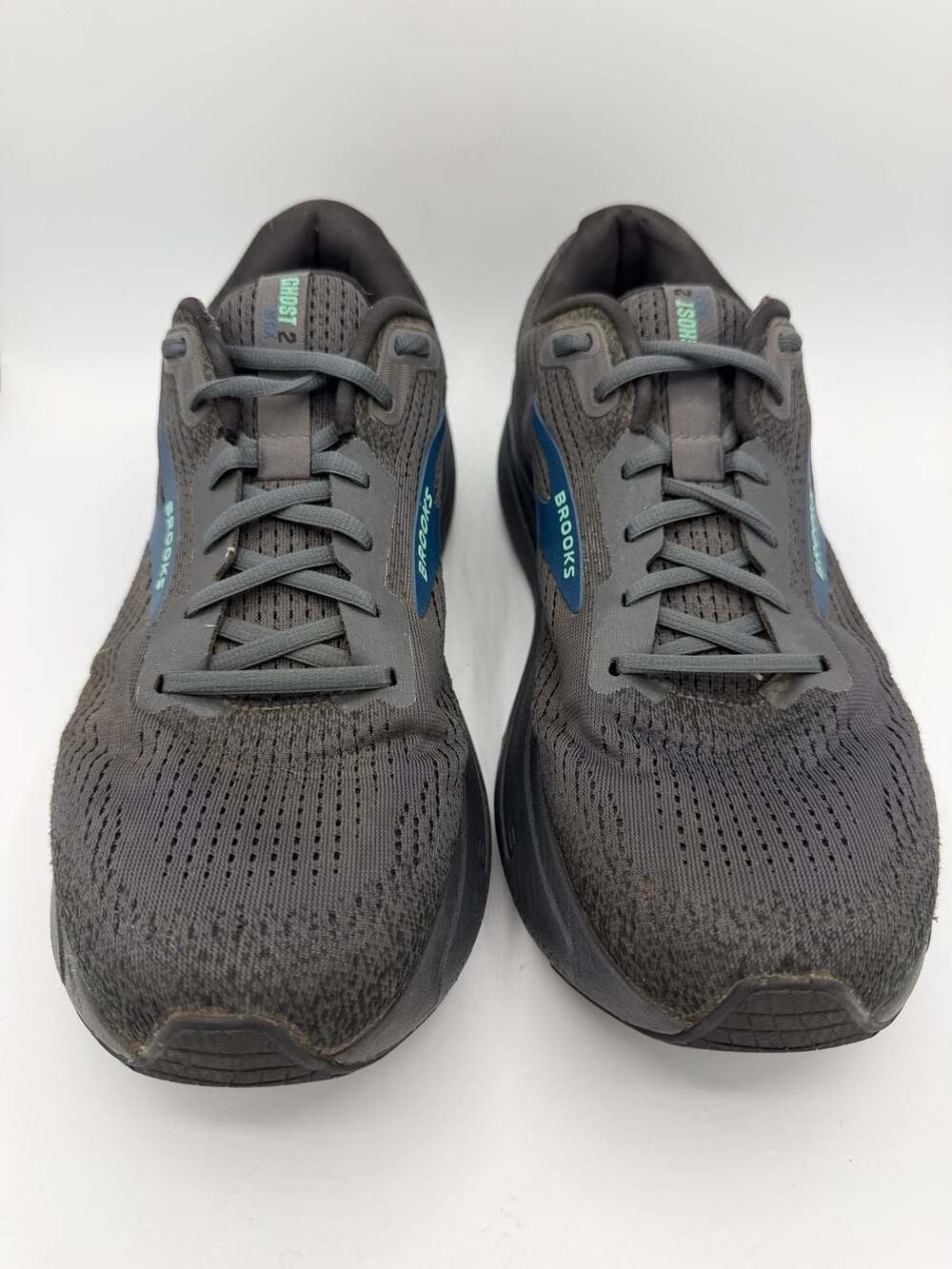 Brooks Ghost Max 2 Men’s 11.5 Wide 2E Running Shoes Gray Blue 110431